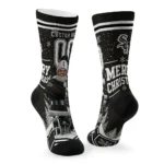 Chicago White Sox Socks Customized Snowy Scene Black White Best Selling