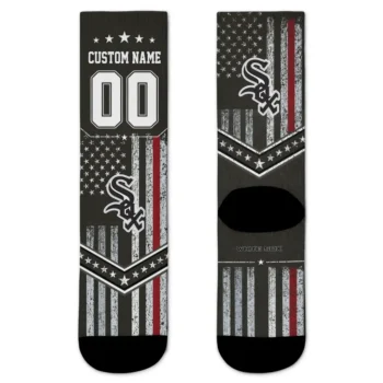 Chicago White Sox Socks Customized Star Stripes Black White Best Selling