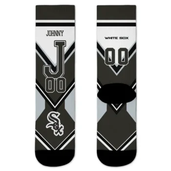 Chicago White Sox Socks Personalized Arrow Blocks Black Best Selling