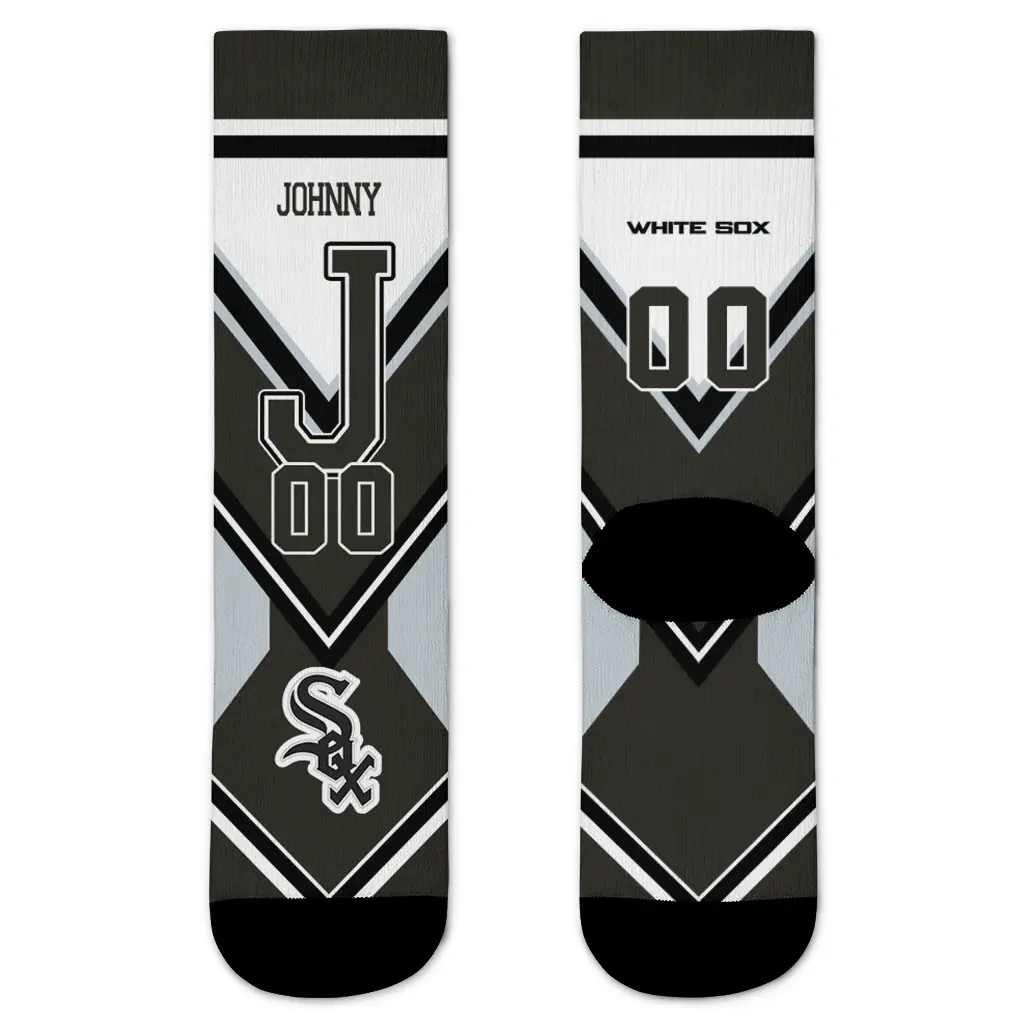 Chicago White Sox Socks Personalized Arrow Blocks Black Best Selling Chicago White Sox Socks Personalized Arrow Blocks Black Best Selling