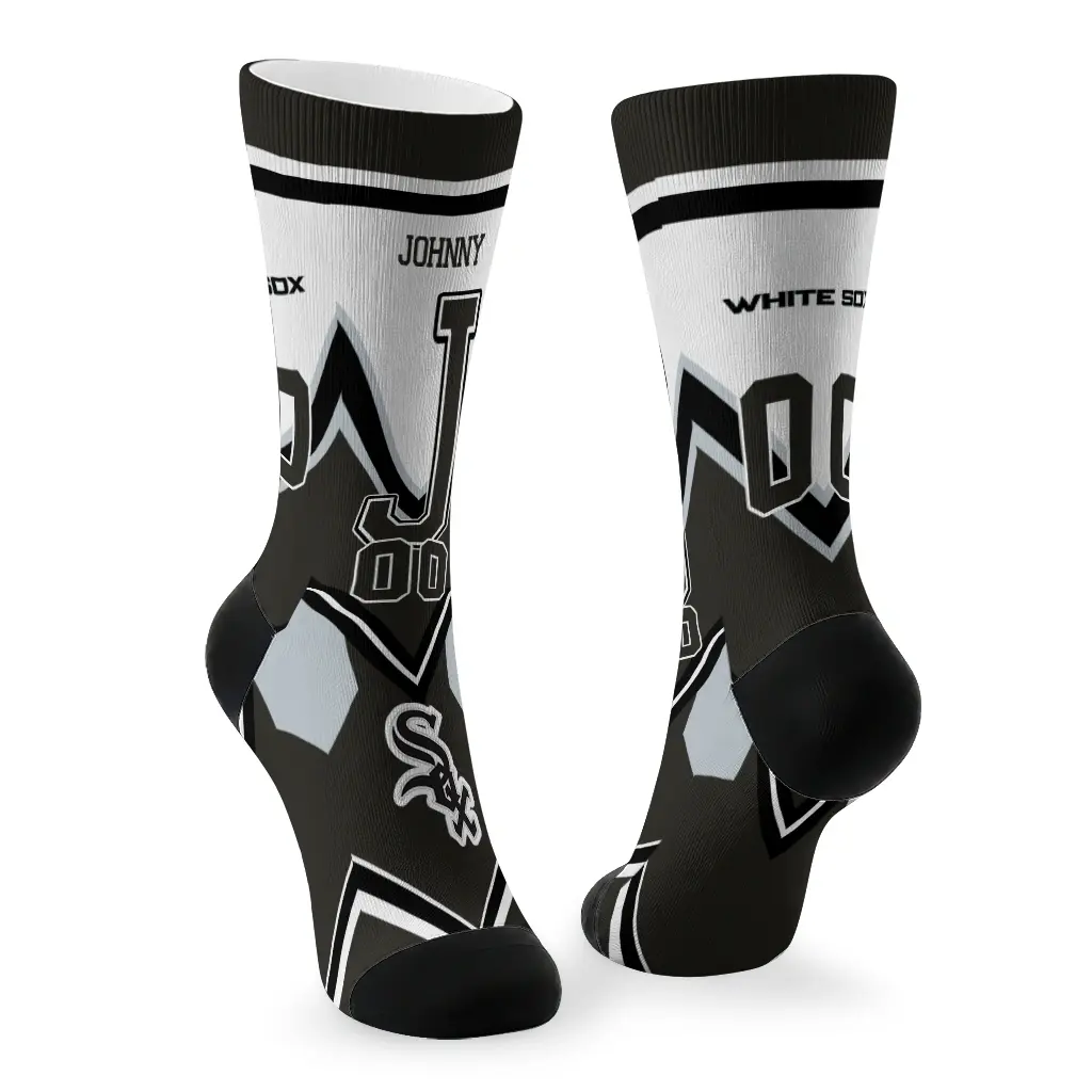 Chicago White Sox Socks Personalized Arrow Blocks Black Fashion Forward Chicago White Sox Socks Personalized Arrow Blocks Black Fashion Forward