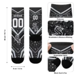 Chicago White Sox Socks Personalized Leopard Print Black Best Selling