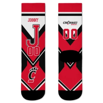 Cincinnati Bearcats Socks Customized Arrow Blocks Red Best Selling