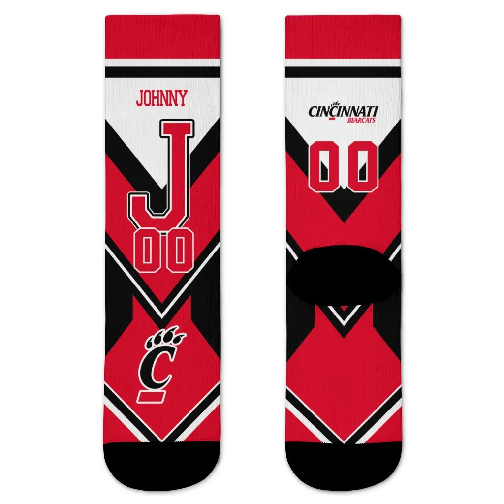 Cincinnati Bearcats Socks Customized Arrow Blocks Red Best Selling Cincinnati Bearcats Socks Customized Arrow Blocks Red Best Selling