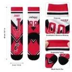 Cincinnati Bearcats Socks Customized Arrow Blocks Red Best Selling
