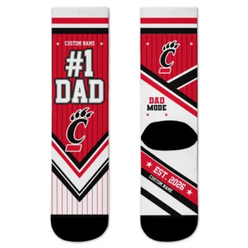 Cincinnati Bearcats Socks Customized Pinstripe Chevron Red White Best Selling