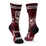 Cincinnati Bearcats Socks Customized Snowy Scene Red White Best Selling