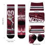 Cincinnati Bearcats Socks Customized Snowy Scene Red White Best Selling