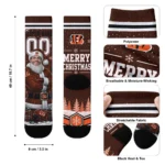 Cincinnati Bengals Socks Personalized Snowy Scene Orange White Best Selling