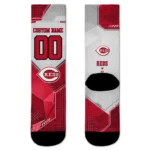 Cincinnati Reds Socks Customized Geometric Tech Red Best Selling