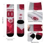 Cincinnati Reds Socks Customized Geometric Tech Red Best Selling