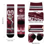 Cincinnati Reds Socks Personalized Snowy Scene Red White Best Selling