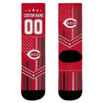 Cincinnati Reds Socks Personalized Star Stripes Red White Best Selling