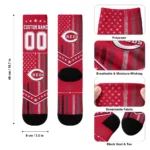 Cincinnati Reds Socks Personalized Star Stripes Red White Best Selling