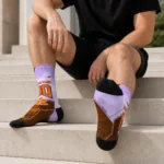 Clemson Tigers Socks Personalized Geometric Tech Orange Best Selling