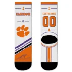 Clemson Tigers Socks Personalized Nautical Icons Orange White Best Selling