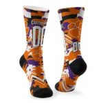 Clemson Tigers Socks Personalized Woodland Camo Orange Best Selling