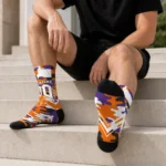 Clemson Tigers Socks Personalized Woodland Camo Orange Best Selling