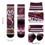 Cleveland Cavaliers Socks Custom Snowy Scene Wine White Best Selling