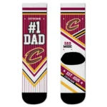 Cleveland Cavaliers Socks - Customized Pinstripe Chevron Wine White