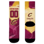 Cleveland Cavaliers Socks Personalized Geometric Tech Wine Best Selling