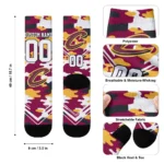 Cleveland Cavaliers Socks Personalized Woodland Camo Wine Best Selling