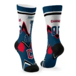 Cleveland Guardians Socks Customized Arrow Blocks Navy Blue Best Selling