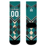 Coastal Carolina Chanticleers Socks Custom Argyle Pattern Green Best Selling