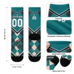 Coastal Carolina Chanticleers Socks Custom Argyle Pattern Green Best Selling