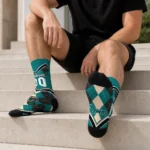 Coastal Carolina Chanticleers Socks Custom Argyle Pattern Green Best Selling