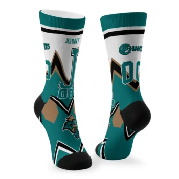 Coastal Carolina Chanticleers Socks Custom Arrow Blocks Green Fashion Forward