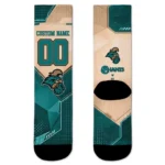 Coastal Carolina Chanticleers Socks Custom Geometric Tech Green Best Selling
