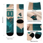 Coastal Carolina Chanticleers Socks Custom Geometric Tech Green Best Selling
