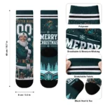 Coastal Carolina Chanticleers Socks Custom Snowy Scene Green White Best Selling