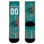 Coastal Carolina Chanticleers Socks Custom Star Stripes Green White Best Selling
