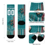 Coastal Carolina Chanticleers Socks Custom Star Stripes Green White Best Selling