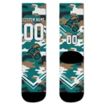 Coastal Carolina Chanticleers Socks Custom Woodland Camo Green Best Selling