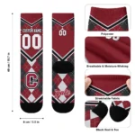 Colgate Raiders Socks Customized Argyle Pattern Maroon Best Selling