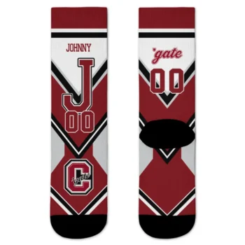 Colgate Raiders Socks Customized Arrow Blocks Maroon Best Selling