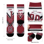 Colgate Raiders Socks Customized Arrow Blocks Maroon Best Selling