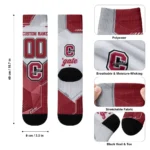 Colgate Raiders Socks Customized Geometric Tech Maroon Best Selling