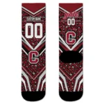 Colgate Raiders Socks Customized Leopard Print Maroon Black Best Selling