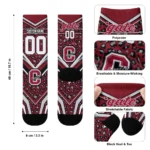 Colgate Raiders Socks Customized Leopard Print Maroon Black Best Selling