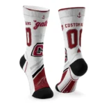 Colgate Raiders Socks Customized Nautical Icons Maroon White Best Selling