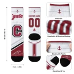 Colgate Raiders Socks Customized Nautical Icons Maroon White Best Selling