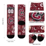 Colgate Raiders Socks Customized Scattered Icons Maroon Best Selling