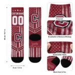 Colgate Raiders Socks Customized Star Stripes Maroon White Best Selling