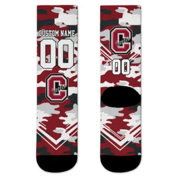 Colgate Raiders Socks Customized Woodland Camo Maroon Best Selling