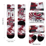 Colgate Raiders Socks Customized Woodland Camo Maroon Best Selling