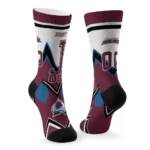 Colorado Avalanche Socks Custom Arrow Blocks Burgundy Best Selling